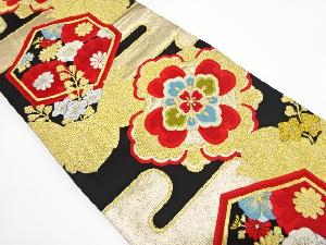 アンティーク 華紋に桐・ヱ霞模様織り出し袋帯(着用可)